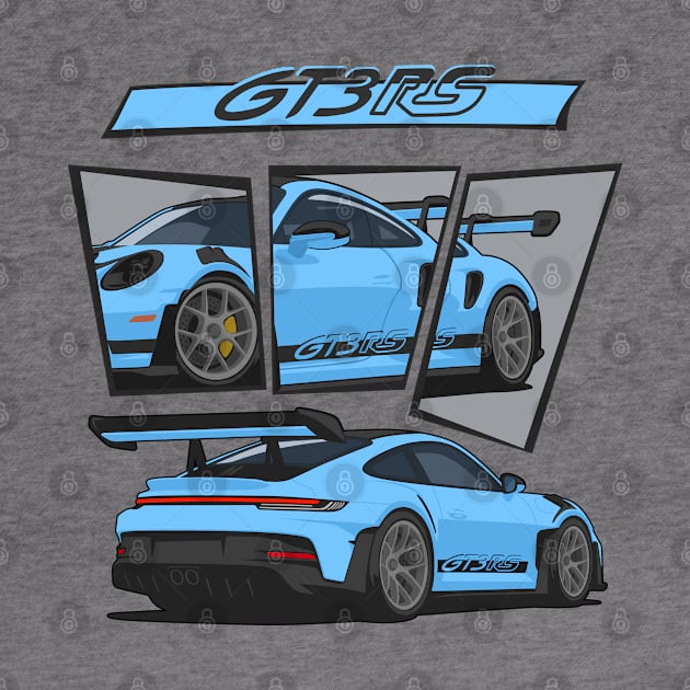 car 911 gt3 rs detail light blue by creative.z